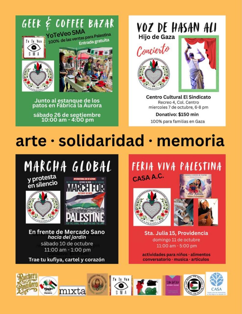 List of 2026 Viva Palestina Events in poster